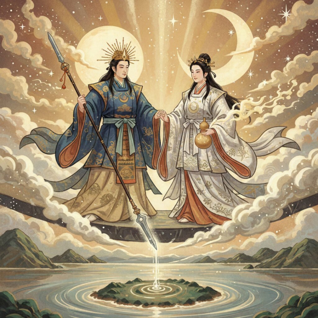 Izanami e Izanagi e o mito da criação