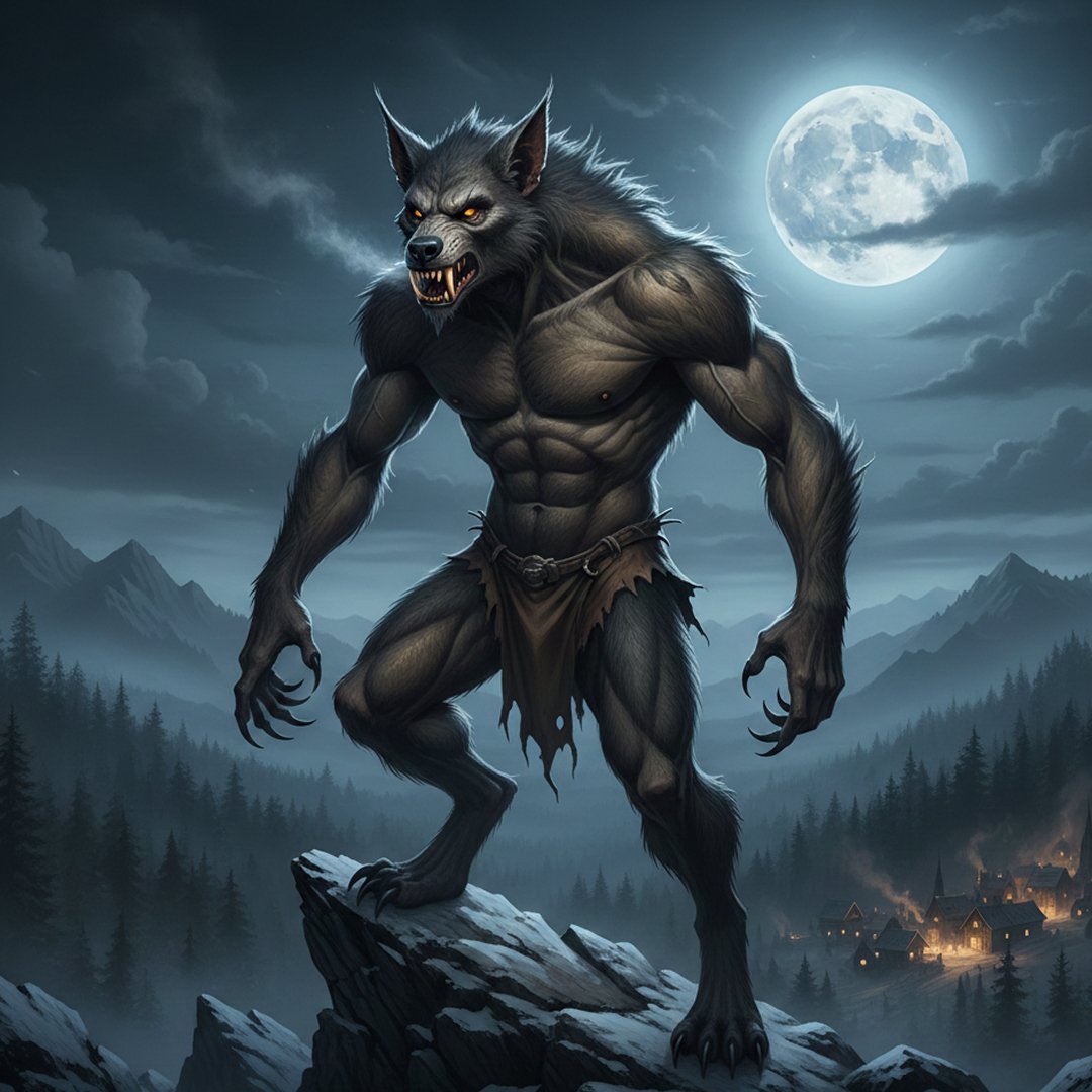 Lobisomem em uma noite de lua cheia